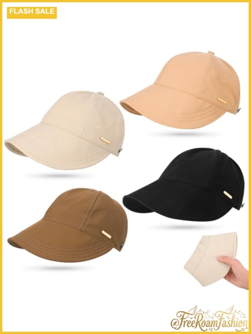 UPF 50+ Sun Visor Hat Adjustable Wide Brim Foldable Outdoor Protection